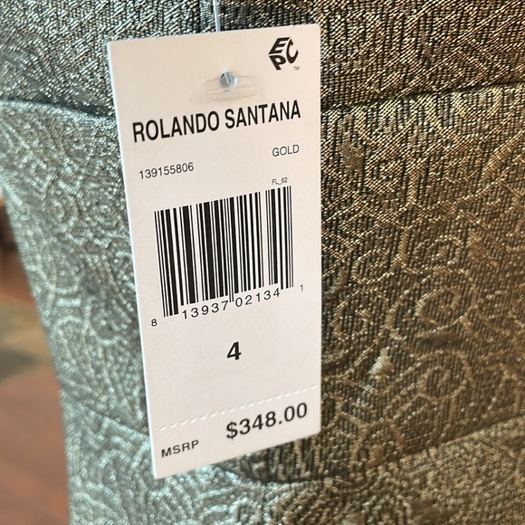 Rolando Gold Midi Dress - Picture 6 of 8